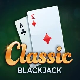 Classic Blackjack logo by Red Tiger Gaming at Rabbit Reel Casino