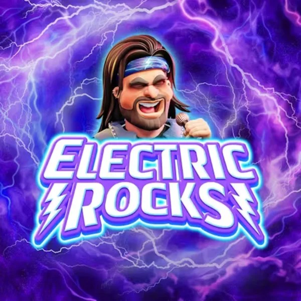 Slots logo of Electric Rocks from Inspired Gaming at Rabbit Reel Casino