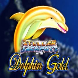 Dolphin Gold with Stellar Jackpots logo – Jackpots by Lightning Box Game at Rabbit Reel Casino